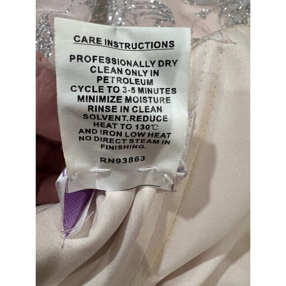 Hailey Paige Almond Caviar Sparkle Glitter Prom Formal Gown Dress Women’s 14 - Picture 10 of 10